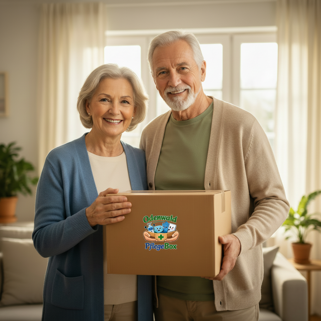 Pflegebox mit Pflegehilfsmitteln für die häusliche Pflege
